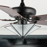 Moravia 52" Farmhouse Rustic Iron Star Shade LED Ceiling Fan With Remote - JONATHAN Y