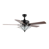 Moravia 52" Farmhouse Rustic Iron Star Shade LED Ceiling Fan With Remote - JONATHAN Y