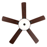 Paolo 52" Farmhouse Industrial Iron Scroll Drum Shade LED Ceiling Fan With Remote - JONATHAN Y