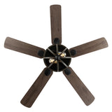 Jasper 52" Farmhouse Industrial Iron Dome Shade LED Ceiling Fan With Remote - JONATHAN Y