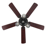Lucas 52" Rustic Industrial Iron/Wood/Seeded Glass Mobile-App/Remote-Controlled LED Ceiling Fan - JONATHAN Y