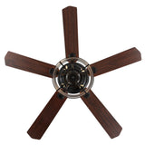 Braxton 52" Farmhouse Industrial Iron Drum Shade LED Ceiling Fan With Remote - JONATHAN Y