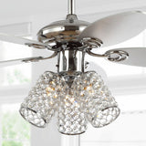 Kris 42" Crystal LED Ceiling Fan With Remote - JONATHAN Y