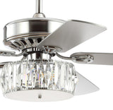 Mandy 52" Crystal Prism Drum LED Ceiling Fan With Remote - JONATHAN Y