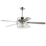 Mandy 52" Crystal Prism Drum LED Ceiling Fan With Remote - JONATHAN Y