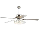 Mandy 52" Crystal Prism Drum LED Ceiling Fan With Remote - JONATHAN Y