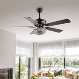 Cammy 52" Traditional Transitional Iron LED CEILING FAN - JONATHAN Y