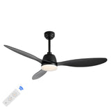 Audie 52" Classic Industrial Iron/Plastic Mobile-App/Remote-Controlled 6-Speed Propeller Integrated LED Ceiling Fan - JONATHAN Y