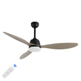 Audie 52" Classic Industrial Iron/Plastic Mobile-App/Remote-Controlled 6-Speed Propeller Integrated LED Ceiling Fan - JONATHAN Y