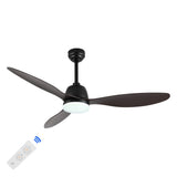 Audie 52" Classic Industrial Iron/Plastic Mobile-App/Remote-Controlled 6-Speed Propeller Integrated LED Ceiling Fan