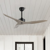 Aldrin 50" Modern Minimalist Iron/Plastic Mobile-App/Remote-Controlled 6-Speed Razor Ceiling Fan - JONATHAN Y