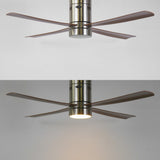 Theo 52" Contemporary Minimalist Iron/Acrylic Mobile-App/Remote-Controlled 6-Speed Integrated LED Ceiling Fan - JONATHAN Y