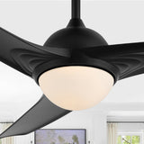 Sully 52" Contemporary Industrial Iron/Plastic Mobile-App/Remote-Controlled 6-Speed Propeller Integrated LED Ceiling Fan - JONATHAN Y