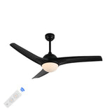 Sully 52" Contemporary Industrial Iron/Plastic Mobile-App/Remote-Controlled 6-Speed Propeller Integrated LED Ceiling Fan - JONATHAN Y