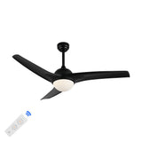 Sully 52" Contemporary Industrial Iron/Plastic Mobile-App/Remote-Controlled 6-Speed Propeller Integrated LED Ceiling Fan - JONATHAN Y