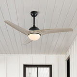 Sully 52" Contemporary Industrial Iron/Plastic Mobile-App/Remote-Controlled 6-Speed Propeller Integrated LED Ceiling Fan - JONATHAN Y