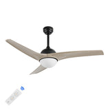 Sully 52" Contemporary Industrial Iron/Plastic Mobile-App/Remote-Controlled 6-Speed Propeller Integrated LED Ceiling Fan - JONATHAN Y