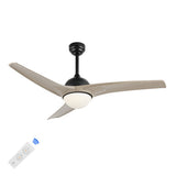 Sully 52" Contemporary Industrial Iron/Plastic Mobile-App/Remote-Controlled 6-Speed Propeller Integrated LED Ceiling Fan - JONATHAN Y