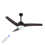 Sully 52" Contemporary Industrial Iron/Plastic Mobile-App/Remote-Controlled 6-Speed Propeller Integrated LED Ceiling Fan