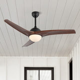 Sully 52" Contemporary Industrial Iron/Plastic Mobile-App/Remote-Controlled 6-Speed Propeller Integrated LED Ceiling Fan