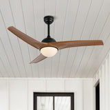 Sully 52" Contemporary Industrial Iron/Plastic Mobile-App/Remote-Controlled 6-Speed Propeller Integrated LED Ceiling Fan