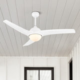 Sully 52" Contemporary Industrial Iron/Plastic Mobile-App/Remote-Controlled 6-Speed Propeller Integrated LED Ceiling Fan