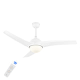 Sully 52" Contemporary Industrial Iron/Plastic Mobile-App/Remote-Controlled 6-Speed Propeller Integrated LED Ceiling Fan