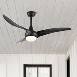 Aviator 52" Coastal Vintage Iron/Plastic Mobile-App/Remote-Controlled 6-Speed Retro Swirl Integrated LED Ceiling Fan - JONATHAN Y