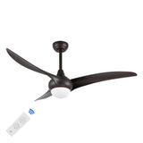 Aviator 52" Coastal Vintage Iron/Plastic Mobile-App/Remote-Controlled 6-Speed Retro Swirl Integrated LED Ceiling Fan - JONATHAN Y