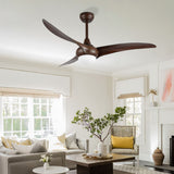 Aviator 52" Coastal Vintage Iron/Plastic Mobile-App/Remote-Controlled 6-Speed Retro Swirl Integrated LED Ceiling Fan