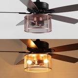 Max 52" Farmhouse Industrial Iron/Wood Mobile-App/Remote-Controlled LED Ceiling Fan - JONATHAN Y