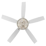 Max 52" Farmhouse Industrial Iron/Wood Mobile-App/Remote-Controlled LED Ceiling Fan