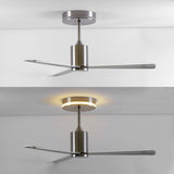Levi 52" 1-Light Contemporary Minimalist 6-Speed Iron Height Adjustable Integrated LED Ceiling Fan with Remote