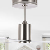 Levi 52" 1-Light Contemporary Minimalist 6-Speed Iron Height Adjustable Integrated LED Ceiling Fan with Remote - JONATHAN Y