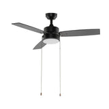 Blair 42" 1-Light Modern Minimalist 3-Speed Iron Height Adjustable Integrated LED Ceiling Fan with Pull Chains - JONATHAN Y