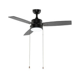 Blair 42" 1-Light Modern Minimalist 3-Speed Iron Height Adjustable Integrated LED Ceiling Fan with Pull Chains - JONATHAN Y