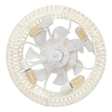 Rowan 19.5" 4-Light Modern Bohemian 6-Speed Metal/Rattan Mobile-App/Remote-Controlled Lantern LED Ceiling Fan - JONATHAN Y