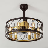 Celeste 21.6" 6-Light Industrial Farmhouse 6-Speed Metal Mobile-App/Remote-Controlled Caged LED Ceiling Fan - JONATHAN Y