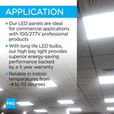 2 ft. X 2 ft. 40-Watt Dimmable Integrated LED Flat Panel Flush Mount Light with 4400 Lumens 5000K - JONATHAN Y