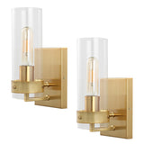 Harper 4.5" Coastal Minimalist Iron/Glass LED Sconce - JONATHAN Y