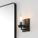 Harper 4.5" Coastal Minimalist Iron/Glass LED Sconce Set 2