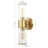 Quinn 15.5" Mid-Century Modern Iron/Acrylic LED Sconce - JONATHAN Y