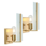 Mila 5.5" Modern Coastal Iron/Glass LED Sconce - JONATHAN Y