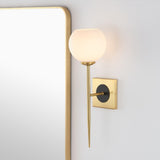 Sylvie 6" Coastal French Country Iron LED Sconce - JONATHAN Y