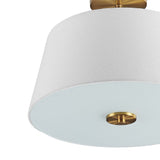 Isabella 15" Modern Midcentury Iron LED Semi Flush Mount
