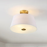 Isabella 15" Modern Midcentury Iron LED Semi Flush Mount