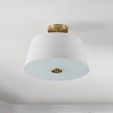 Isabella 15" Modern Midcentury Iron LED Semi Flush Mount