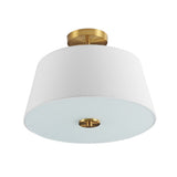 Isabella 15" Modern Midcentury Iron LED Semi Flush Mount