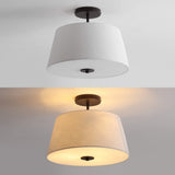 Isabella 15" Modern Midcentury Iron LED Semi Flush Mount