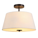 Isabella 15" Modern Midcentury Iron LED Semi Flush Mount